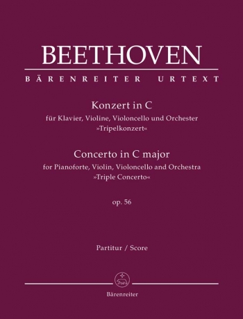 Concerto for Piano, Violin and Violoncello in C, Op.56 (Triple Concerto) (Urtext).: Large Score Pape