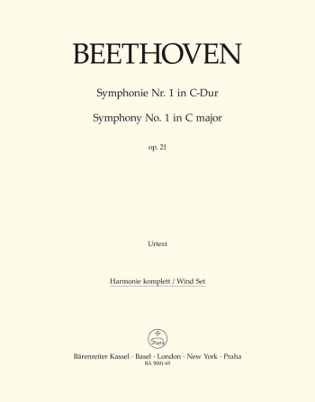 Symphony No.1 in C, Op.21 (Urtext). : Wind set: (Barenreiter)