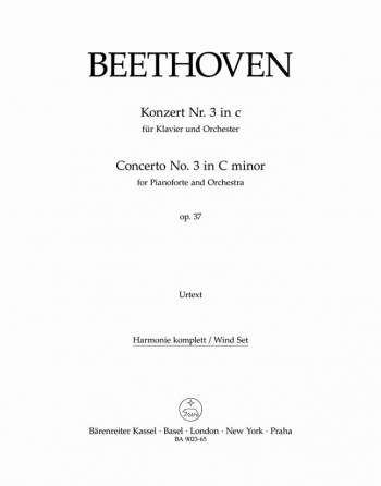 Piano Concerto No.3 in C minor, Op.37 (Urtext). : Wind set: (Barenreiter)