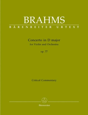 Violin Concerto D Major Op.77 (Urtext).Critical commentary(Barenreiter)