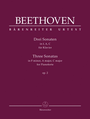 Piano Sonatas (3), Op.2 (F min, A maj, C maj) (Urtext): Piano: (Barenreiter)