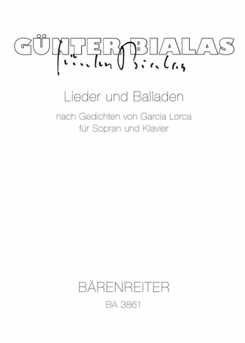 Songs and Ballads after F. Garcia Lorca. : Voice: (Barenreiter)