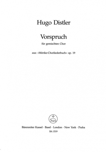 Vorspruch (G). : Choral: (Barenreiter)