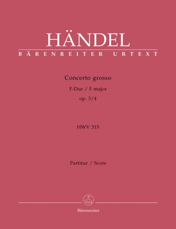 Concerto grosso Op.3/ 4 in F (Urtext). : Large Score Paperback: (Barenreiter)