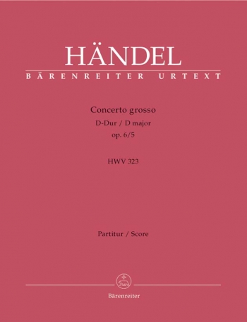 Concerto grosso Op.6/ 5 in D (Urtext). : Large Score Paperback: (Barenreiter)