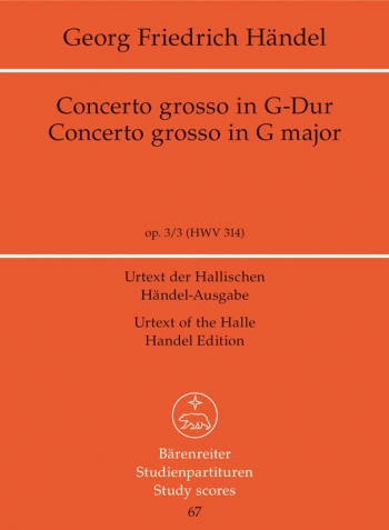 Concerto grosso Op.3/ 3 in G (Urtext). Study score (Barenreiter)