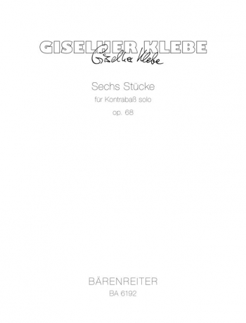 Pieces (6), Op.68 (1973). : Double Bass: (Barenreiter)