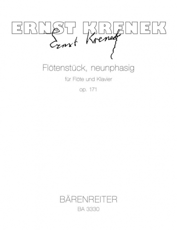 Floetenstueck neunphasig, Op.171 (1959). : Flute & Piano: (Barenreiter)