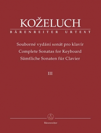 Complete Sonatas for Keyboard Solo Vol. 3 (Urtext). Sonatas 25-37 from 1788 - 1797.: Piano: (Barenre