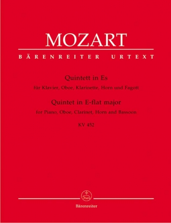 Piano Quintet in E-flat (K.452) (Urtext). : Mixed Ensemble: (Barenreiter)