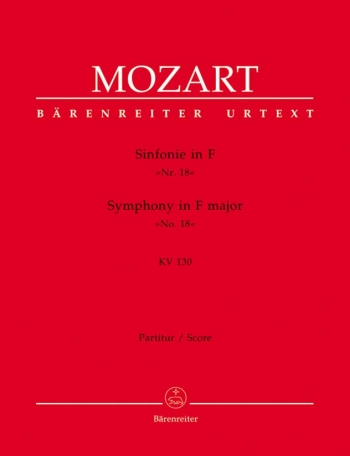 Symphony No.18 in F (K.130) (Urtext). : Large Score Paperback: (Barenreiter)