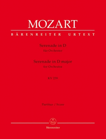 Serenade No. 6 in D (K.239) (Serenata notturna) (Urtext). : Large Score Paperback: (Barenreiter)