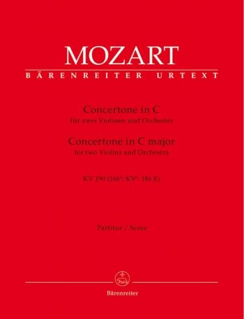 Concertone in C (K.190) (Urtext). : Large Score Paperback: (Barenreiter)