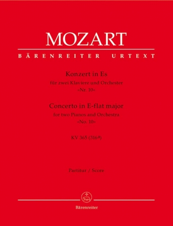 Concerto for Piano No.10 in E-flat (Two Pianos & Orchestra) (K.365) (Urtext): Large Score Paperback: