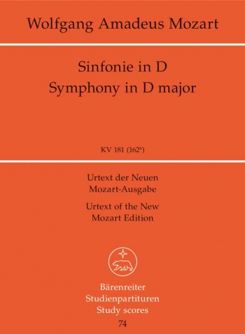 Symphony No.23 in D (K.181) (Urtext)  Study score (Barenreiter)