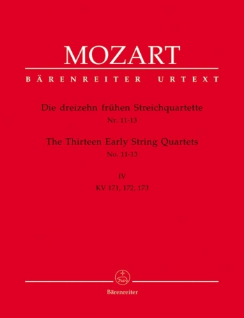 String Quartets (Early) (13) (Urtext), Vol. 4 (K.171-173). : String Quartet: (Barenreiter)