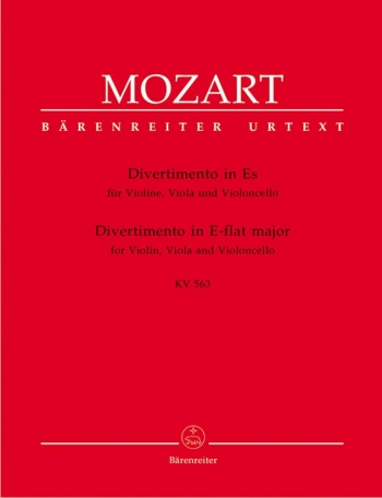 Divertimento in E-flat (K.563) (Urtext). : String Trio: (Barenreiter)