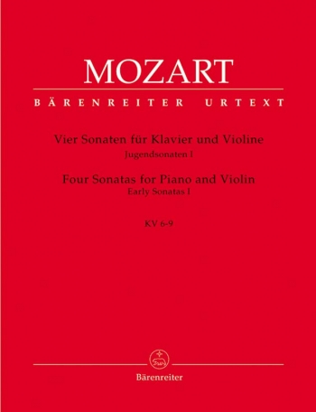 Sonatas for Violin and Piano, Vol.1: Early Sonatas (4) (K.6-9). (Urtext).: Violin & Piano: (Barenre