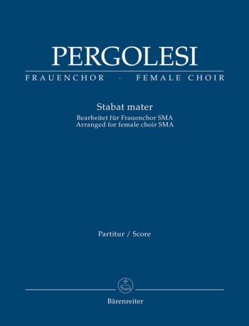 Stabat mater (L) (Arrangement for female choir SMezA). : Choral & Orchestra: (Barenreiter)