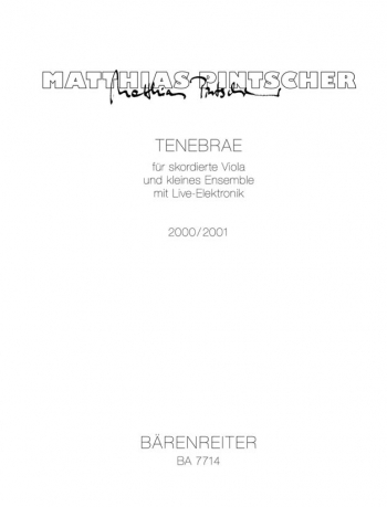 tenebrae. : Large Score Paperback: (Barenreiter)