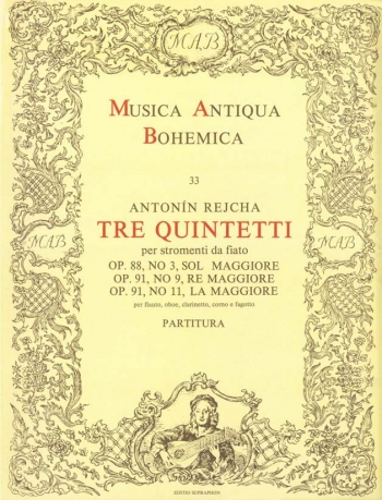 Wind Quintets (3), (Op.88/ 3; Op.91/ 9; Op.91/ 11). : Wind Ensemble: (Barenreiter)