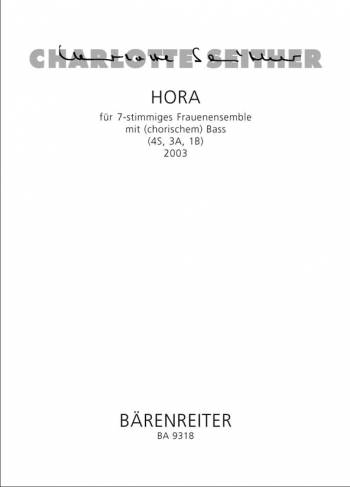 Hora (2003). : Choral: (Barenreiter)