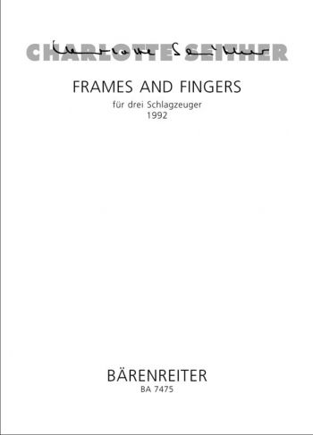 Frames and Fingers. : Mixed Ensemble: (Barenreiter)