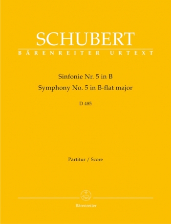 Symphony No.5 in B-flat (D.485) (Urtext). : Large Score Paperback: (Barenreiter)