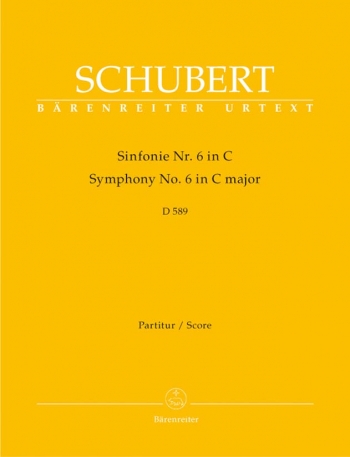 Symphony No.6 in C (D.589) (Urtext). : Large Score Paperback: (Barenreiter)