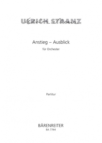 Anstieg - Ausblick (2002). : Large Score Paperback: (Barenreiter)