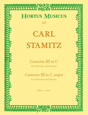 Concerto for Cello No.3 in C. : Large Score Paperback: (Barenreiter)
