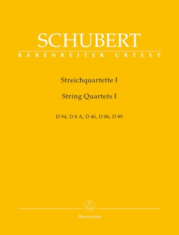 String Quartets, Vol. 1, (D.94, 8A, 46, 86,.89) (Urtext). : String Quartet: (Barenreiter)