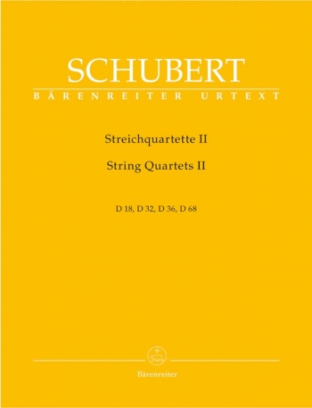 String Quartets, Vol. 2 (D.18, 32, 36, 68) (Urtext). : String Quartet: (Barenreiter)