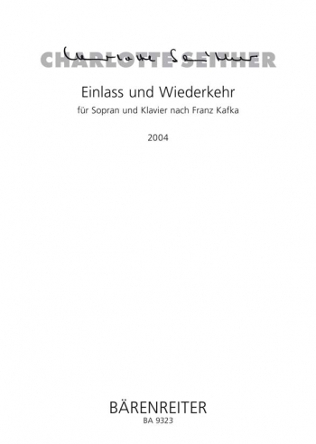 Einlass und Wiederkehr (2004). : Voice: (Barenreiter)