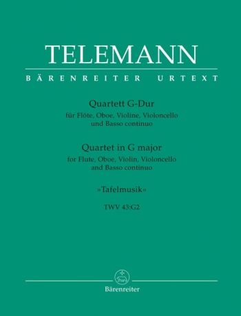 Quartet in G (Tafelmusik 1733, I/2) (TWV 43: G2) (Urtext). : Mixed Ensemble: (Barenreiter)