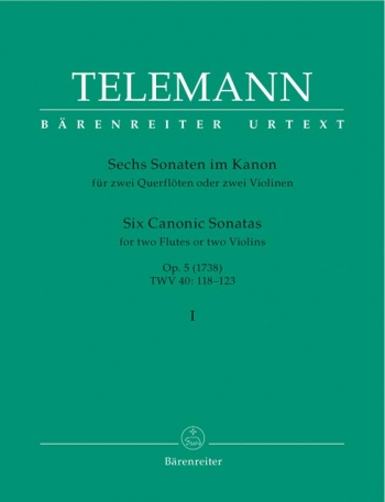6 Sonatas In Canon Op.5, Vol.1 2 Flutes Or 2 Violins  (Barenreiter)