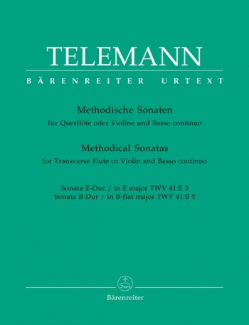 Methodical Sonatas, Vol. 5 (in E TWV 41: E5); in B-flat TWV 41: B5) (Urtext).: Flute & Piano: (Baren