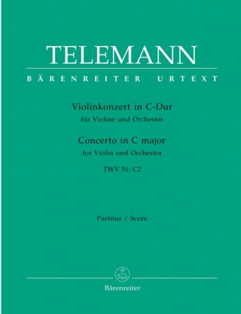 Concerto for Violin in D (TWV 51: D10) (Urtext). : Large Score Paperback: (Barenreiter)
