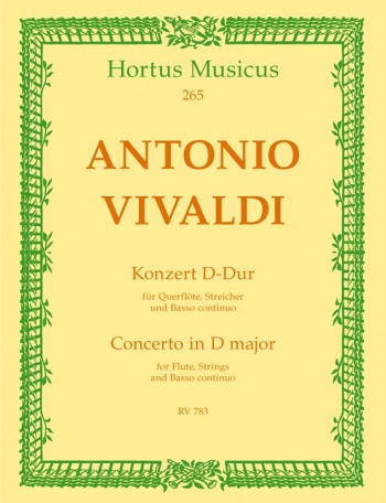 Concerto for Flute in D (RV783) (first edition). : Score & parts: (Barenreiter)