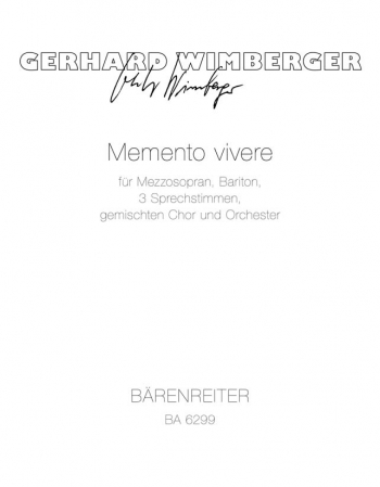 Memento vivere (1974). : Choral: (Barenreiter)