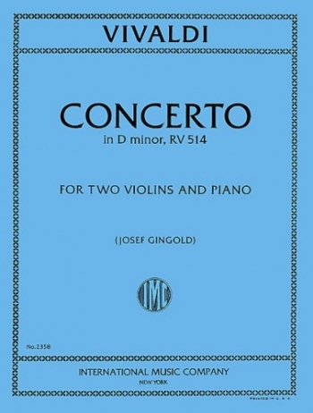 Concerto: D Minor RV514: 2 Violins & Piano (International)