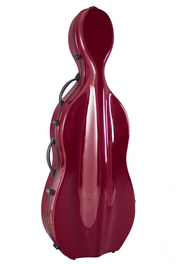 Hidersine Wine Red Fibreglass Cello Case