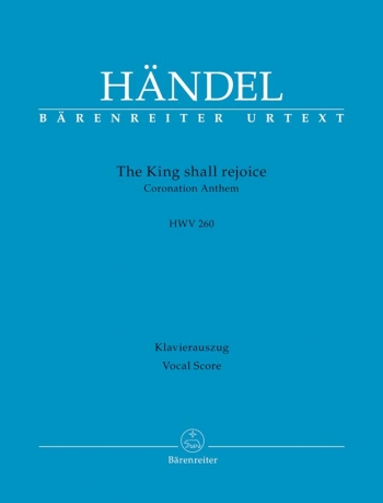 The King Shall Rejoice HWV 260 Vocal Score SATB (Barenreiter)