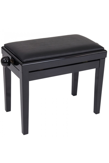 Kinsman Black Satin Adjustable Piano Bench
