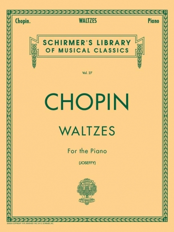 Waltzes Piano (Schirmer)