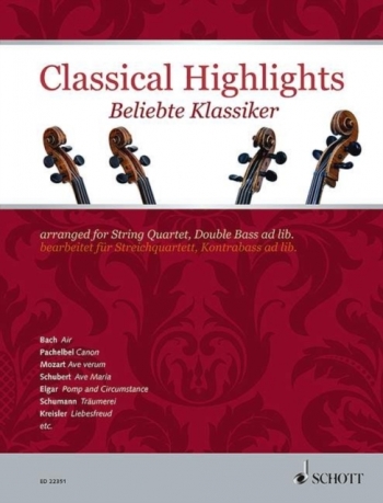 Classical Highlights: String Quartet: Score & Parts