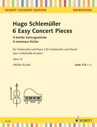 6 Easy Concert Pieces, Op. 12: Cello & Piano (Schott)