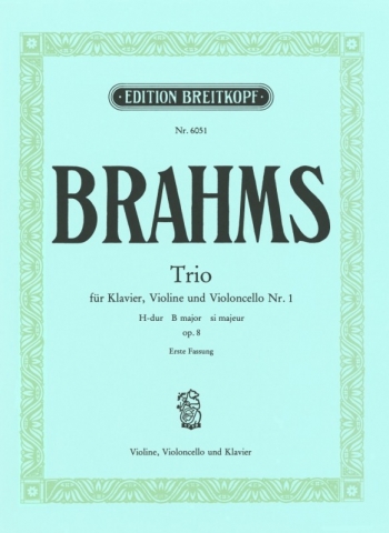 Piano Trio B Major Op. 8/1: Violin, Cello And Piano (Vn Cello Pf) (Breitkopf)