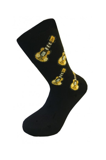 Socks With Acoustic Guitar Design