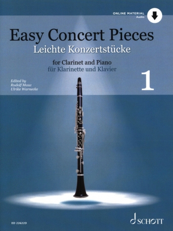 Easy Concert Pieces 1: Clarinet & Piano Book & Audio (Schott)